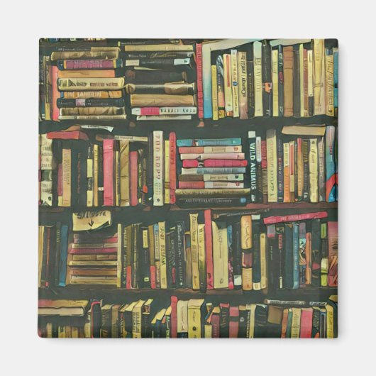 Aimant cadeau amoureux de bibliothèque cool (Devant)