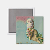 Aimant Cadeau amoureux de crème glacée (Recto/Verso)