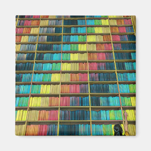 Aimant Cadeau aux amateurs de bibliothèque (Devant)