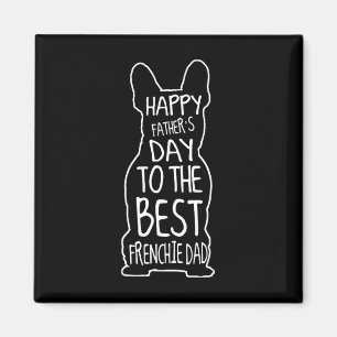 Aimant Cadeau Bulldog pour amoureux Fête des pères heureu