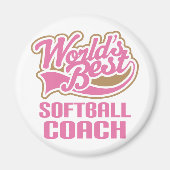 Aimant Cadeau Coach Softball (Devant)