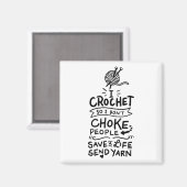 Aimant Cadeau Crochet Crocheter (Recto/Verso)