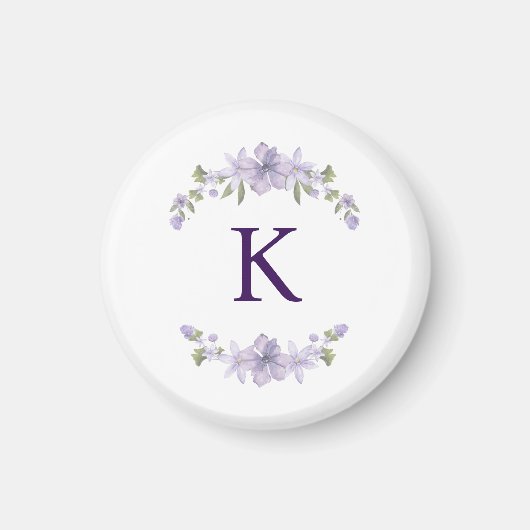 Aimant Cadeau d'aimant initial de demoiselle d'honneur fl (Devant)