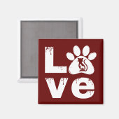 AIMANT CADEAU D'ANIMAL DE COMPAGNIE PATTE D'AMOUR (Recto/Verso)
