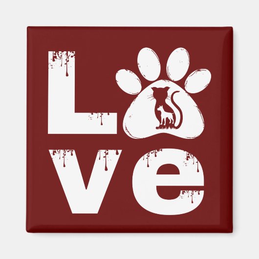 AIMANT CADEAU D'ANIMAL DE COMPAGNIE PATTE D'AMOUR (Devant)