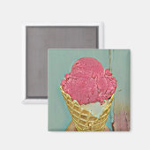 Aimant Cadeau d'anniversaire de crème glacée (Recto/Verso)