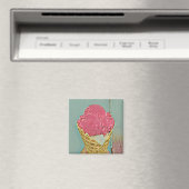 Aimant Cadeau d'anniversaire de crème glacée (In Situ (Lave-vaisselle))