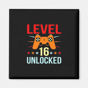 Aimant Cadeau d'anniversaire   Gamer déverrouillé de nive