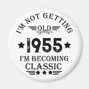 Aimant Cadeau d'anniversaire vintage personnalisé