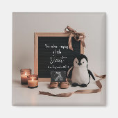 Aimant Cadeau d'annonce de grossesse boho terreux neutre (Devant)