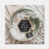 Aimant Cadeau d'annonce de grossesse simple et neutre (Devant)