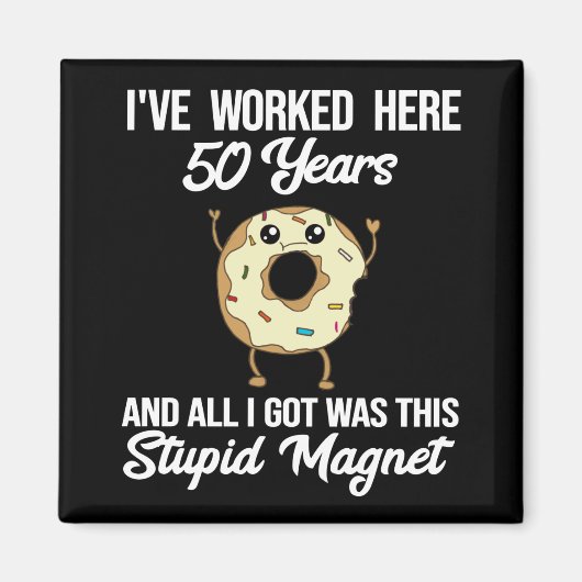 Aimant Cadeau d'appréciation pour 50 ans de travail (Devant)