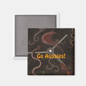 Aimant Cadeau d'art aborigène australien (Recto/Verso)