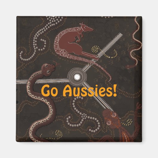 Aimant Cadeau d'art aborigène australien (Devant)