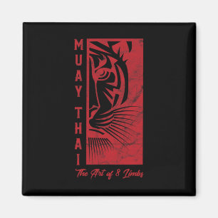 Aimant Cadeau d'art de tigre Muay Thai de 8 membres de ki