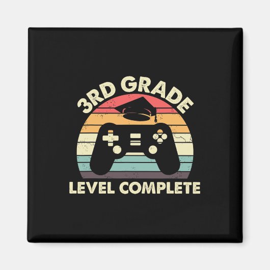 Aimant Cadeau de 3e année complète pour gamer (Devant)