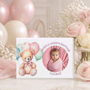 Aimant Cadeau de baptême de fille avec photo spéciale