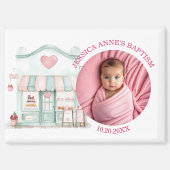 Aimant Cadeau de baptême de fille photo spéciale (Recto)