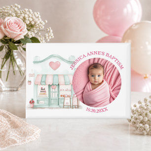 Aimant Cadeau de baptême de fille photo spéciale