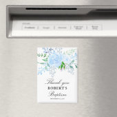 Aimant Cadeau de baptême Floral Blue Boy (In Situ (Lave-vaisselle))