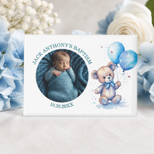 Aimant Cadeau de baptême spécial pour garçon avec photo