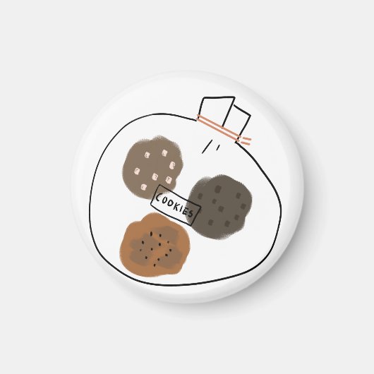 Aimant Cadeau de biscuits assortis aux pépites de chocola (Devant)