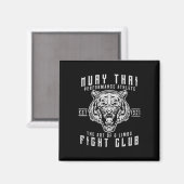 Aimant Cadeau de boxe thaïlandaise Muay Thai Kickboxing (Recto/Verso)