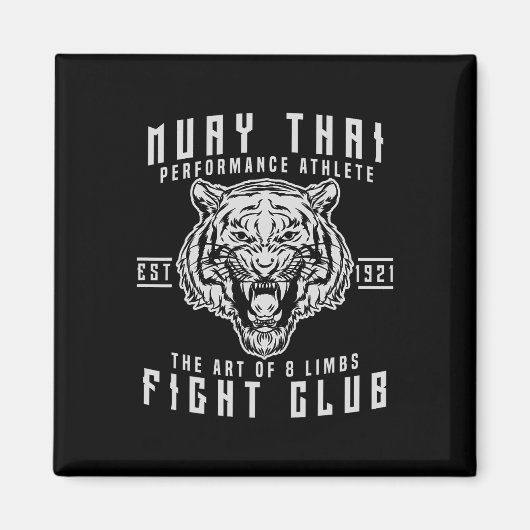 Aimant Cadeau de boxe thaïlandaise Muay Thai Kickboxing (Devant)