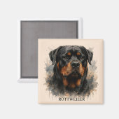 Aimant Cadeau de chien de garde Rottweiler (Recto/Verso)