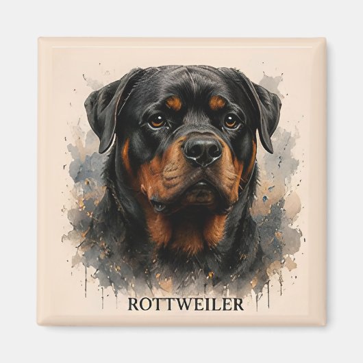 Aimant Cadeau de chien de garde Rottweiler (Devant)