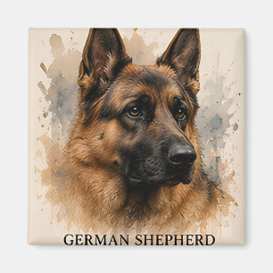 Aimant Cadeau de chien de travail loyal Berger Allemand