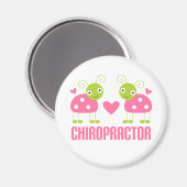 Aimant Cadeau de chiropraticien rose Ladybug (Recto/Verso)
