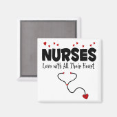 Aimant Cadeau de coeur infirmière (Recto/Verso)