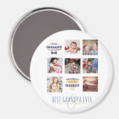 Aimant CADEAU DE COLlAGE PHOTO PAPIER Fier Papa Pops Papi (Recto/Verso)