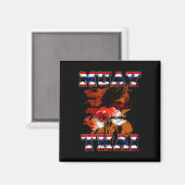 Aimant Cadeau de combattant de boxe thaïlandaise Thaïland (Recto/Verso)