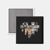 Aimant Cadeau de couples Saint-Valentin Collage photo de (Recto/Verso)