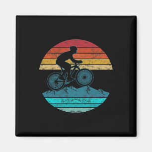 Aimant Cadeau de cyclisme pour vététistes de style rétro