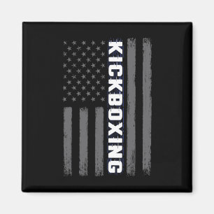 Aimant Cadeau de drapeau américain de kickboxing Usa Arts