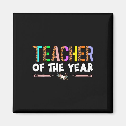 Aimant Cadeau de fête du professeur de l'année Appreciati (Devant)