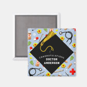 Aimant Cadeau de fin d'études de médecine (Recto/Verso)