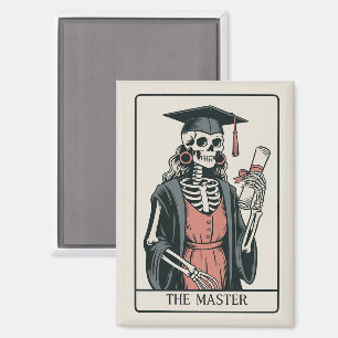 Aimant Cadeau de fin d'études drôle de squelette diplômé