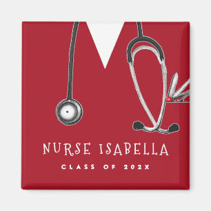 Aimant Cadeau de fin d'études personnalisé pour infirmièr