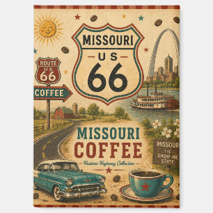 Aimant Cadeau de frigo à café Missouri Route 66