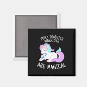 Aimant Cadeau de guerrier du diabète licorne (Recto/Verso)