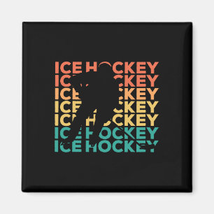 Aimant Cadeau de hockey sur glace rétro vintage pour joue