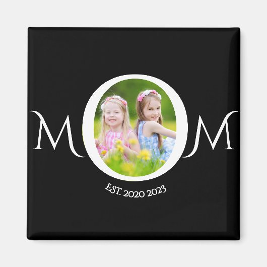 Aimant Cadeau de la fête des mères aimanté avec photo de  (Devant)