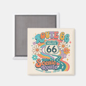 Aimant Cadeau de la Route Mère Rétro Groovy (Recto/Verso)