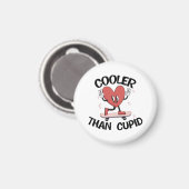 Aimant Cadeau de la Saint-Valentin | Plus Cool que Cupido (Recto/Verso)