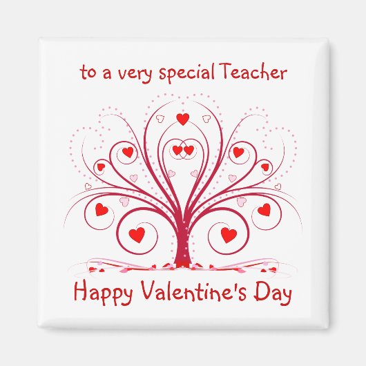 Aimant Cadeau de la Saint Valentin pour les enseignants - (Devant)