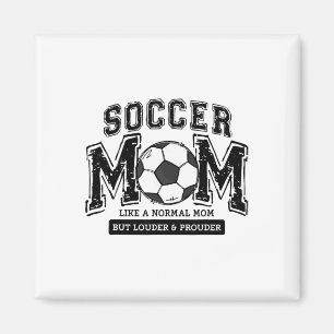 Aimant Cadeau de la vie de mère de footballeur vintage po